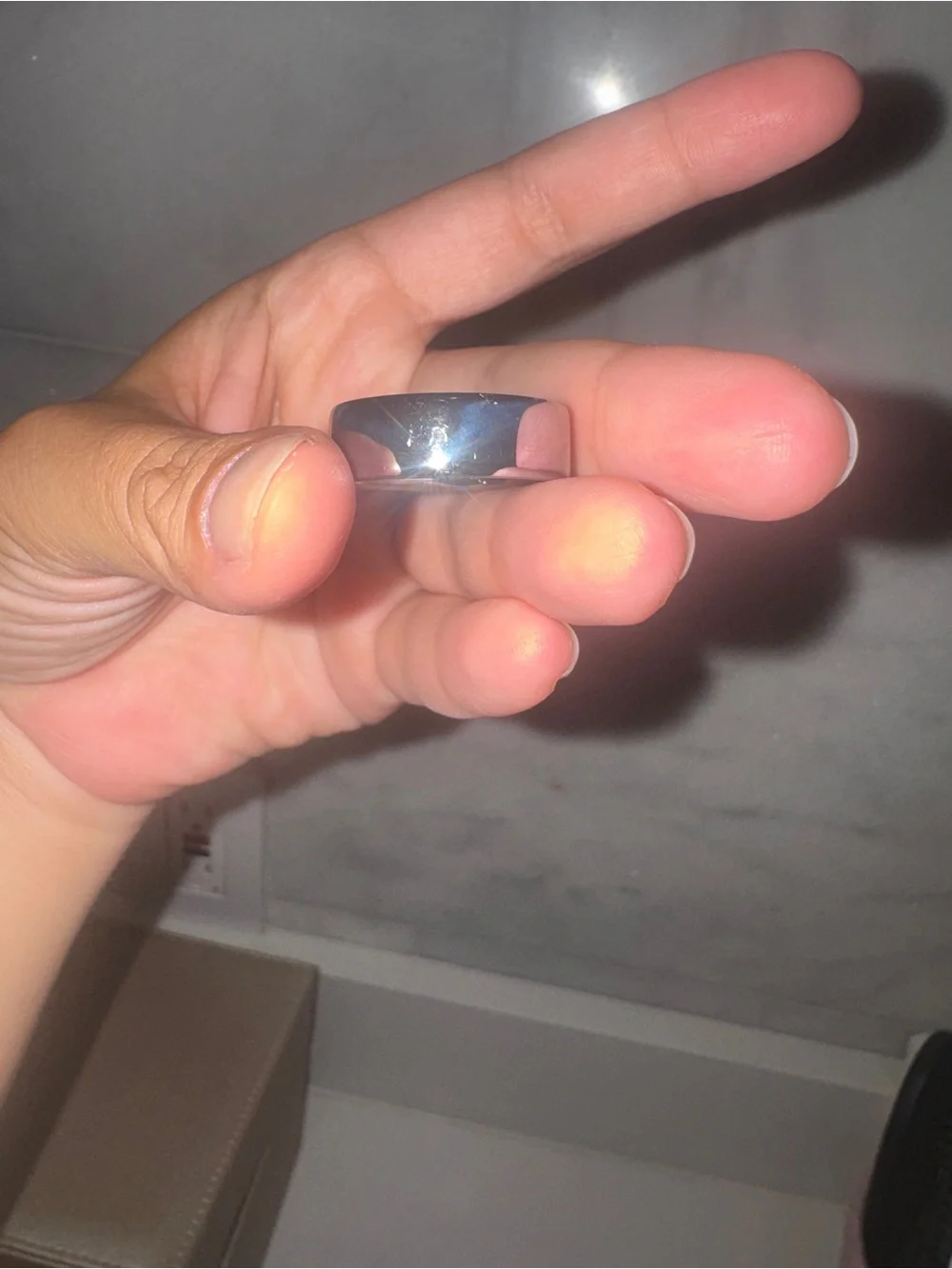 Oura Gray Magnetic Charging Dock with Attached Cable